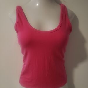 INC International Concepts Fuchsia Ribbed Tank Top